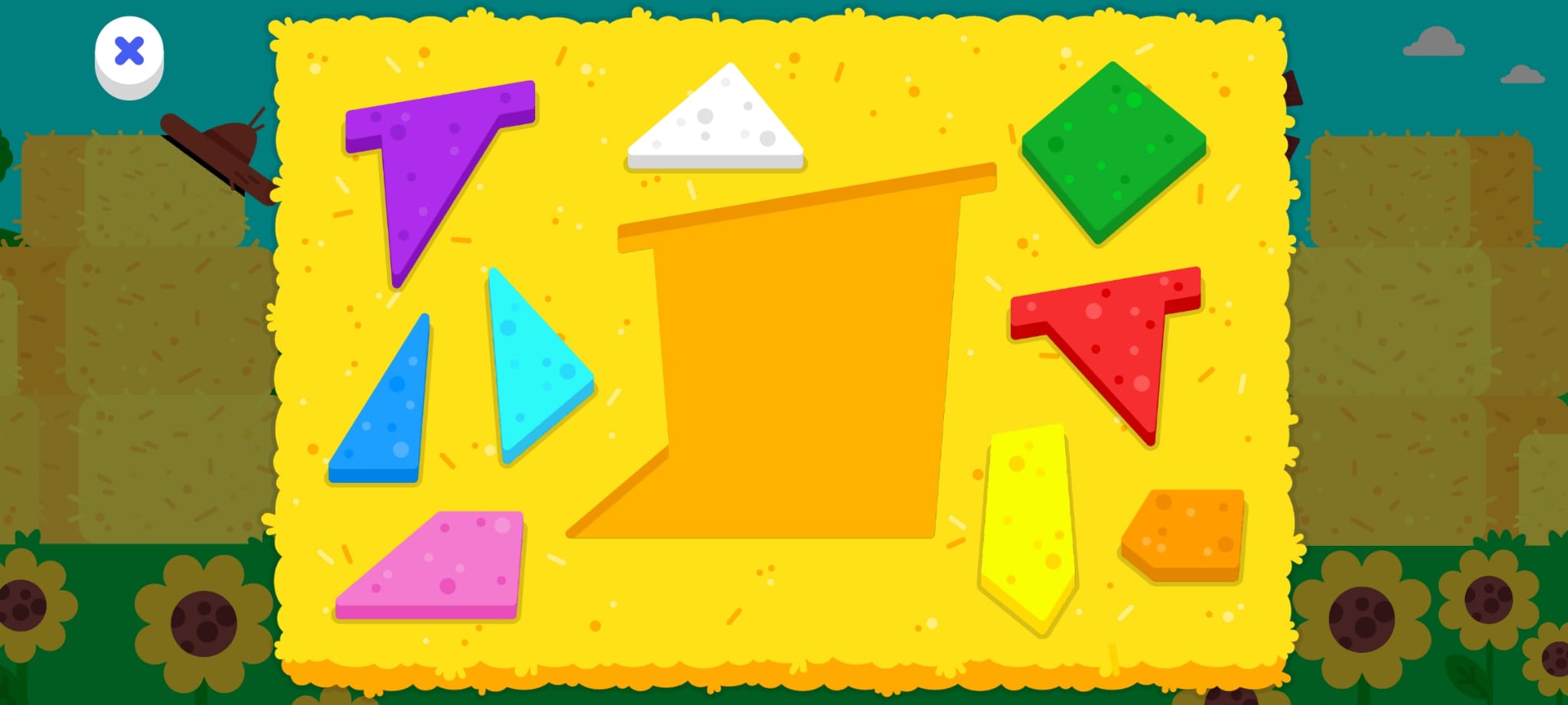 Spatial Puzzle — tangram build-up